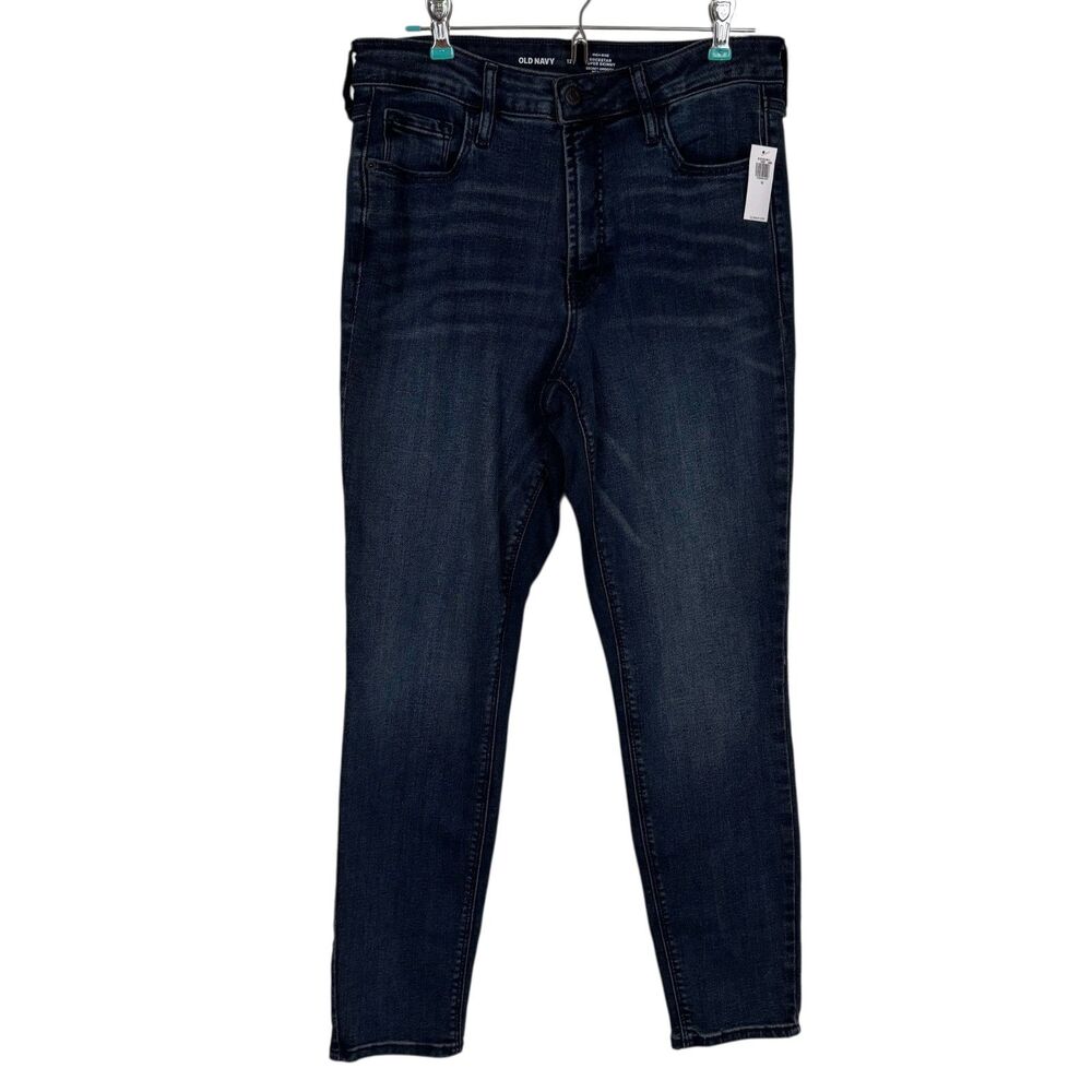 NWT Old Navy High-Rise Rockstar Super Skinny Secret-Smooth Pkt Jeans Women’s 12
